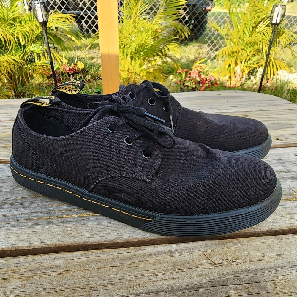 Dr. Doc Martens Santanita Black Canvas AirWair Comfort Casual Shoes Women's 8
